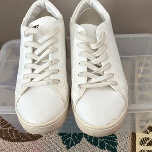 Thousand Fell White Leather Women’s Lace Up Sneakers Sz 7.5
